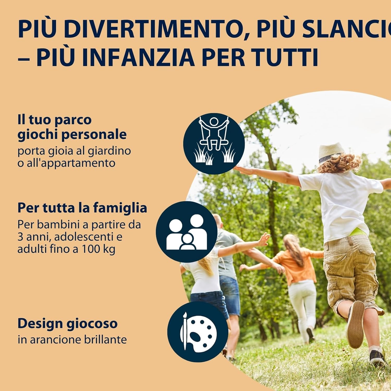 Hudora Altalena a Nido 110cm Verde/Arancione - immagine 5