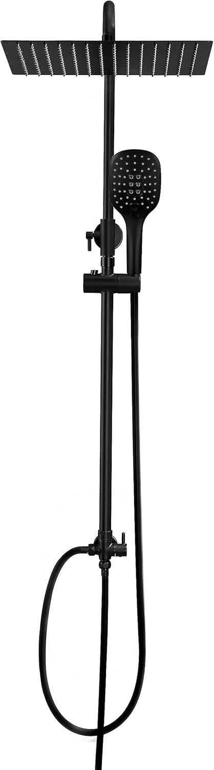 Görbach Colonna Doccia Nera Opaca 30x30cm