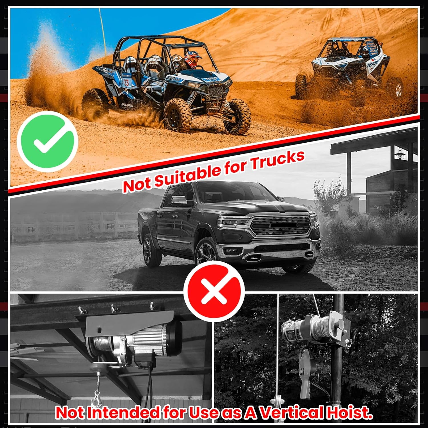 Verricello Elettrico 12V 3500lb/1588kg - immagine 6