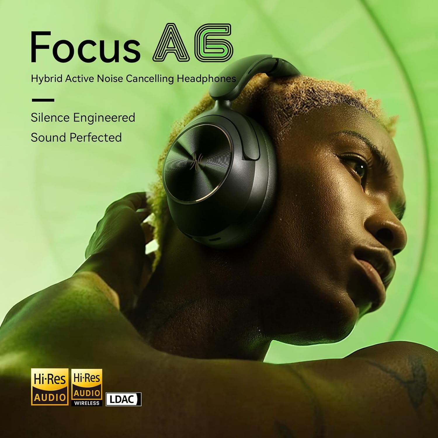 Oneodio Focus A6 - Cuffie Ibride ANC 75H - immagine 2