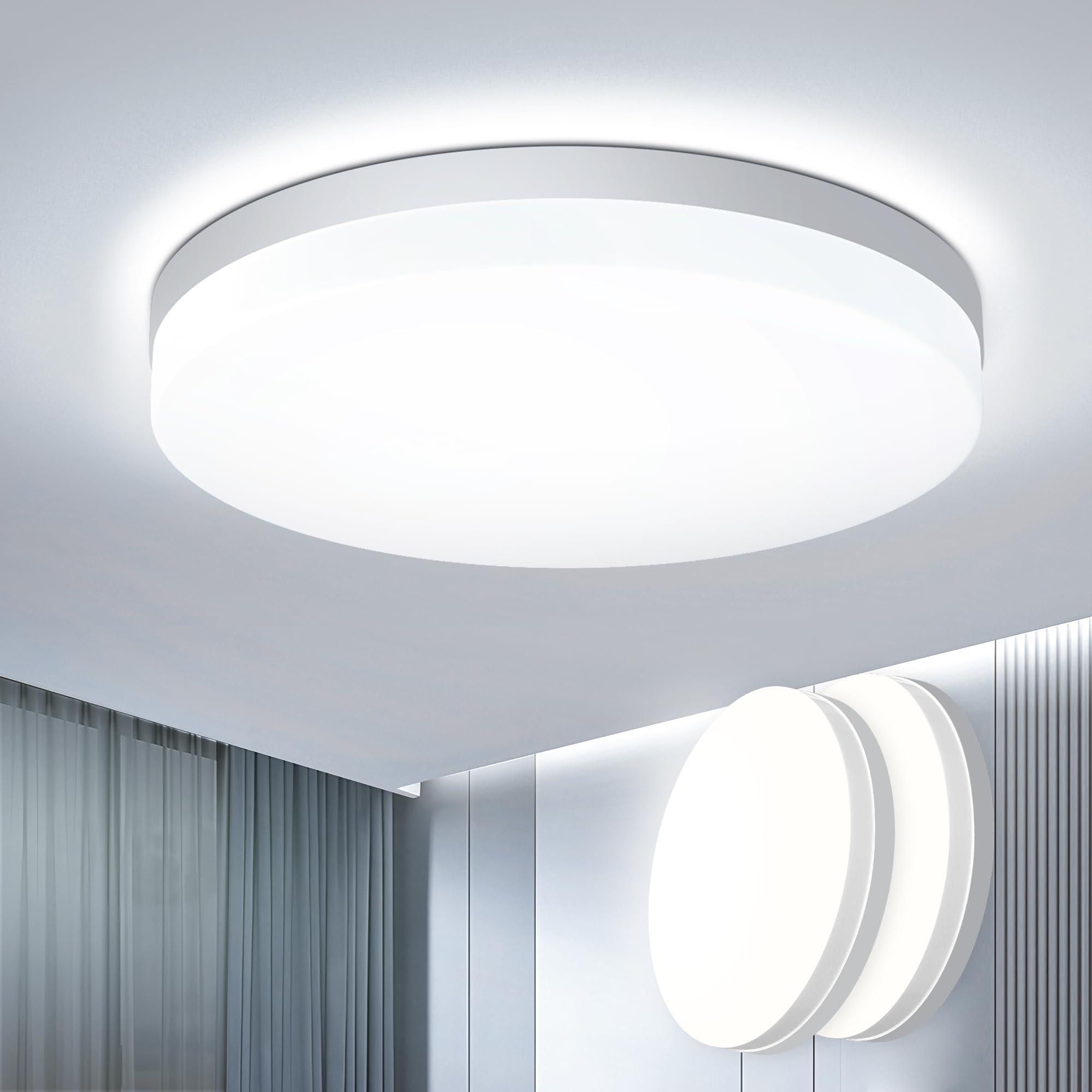 Easy Eagle Plafoniera LED Soffitto 48W 6500K (Pack of 2)