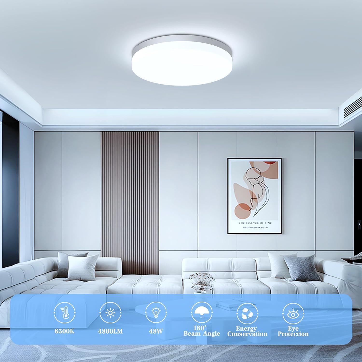 Easy Eagle Plafoniera LED Soffitto 48W 6500K (Pack of 2) - immagine 2