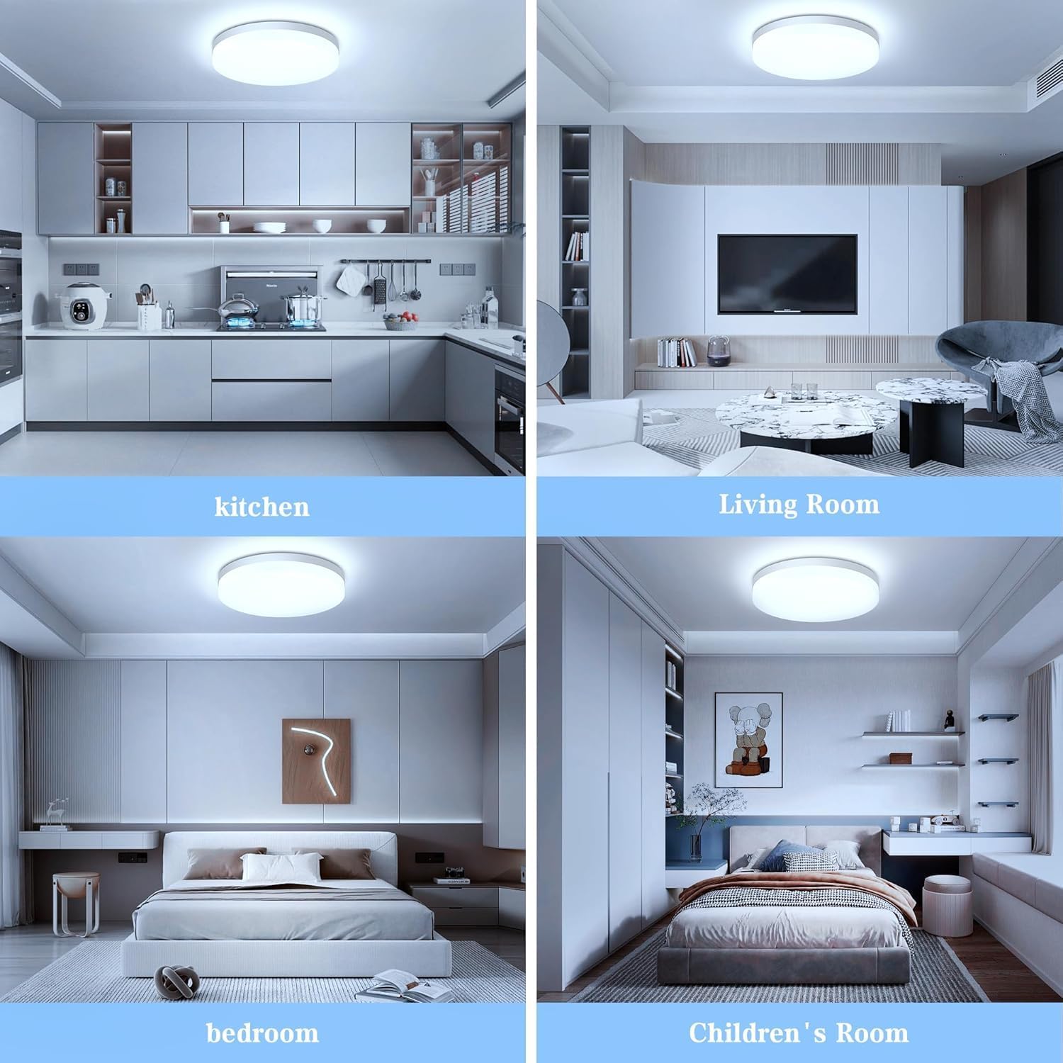 Easy Eagle Plafoniera LED Soffitto 48W 6500K (Pack of 2) - immagine 7