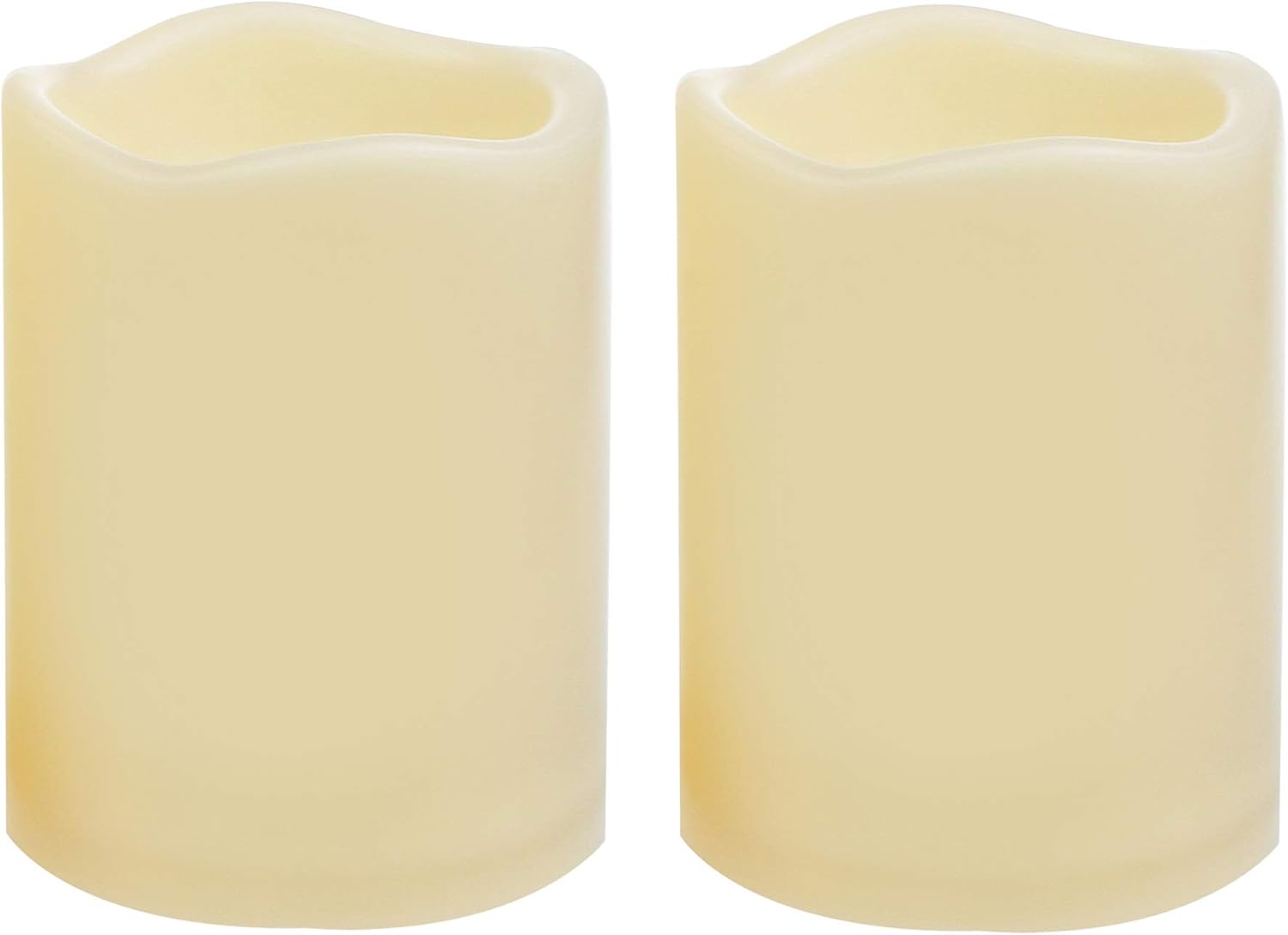 2 PZ 7,6 x 10,2 cm Impermeabile All'aperto Batteria Operata Flameless LED Pillar Candele con Timer Flickering Plastica Luce Elettrica per Lanterna Patio Giardino Casa Del Partito Decorazione di Nozze