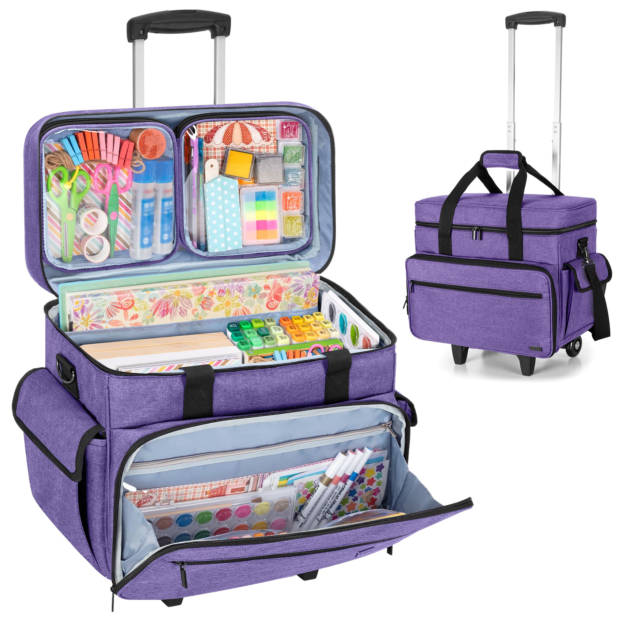 Teamoy Borsa di Stoccaggio per Scrapbooking con Ruote