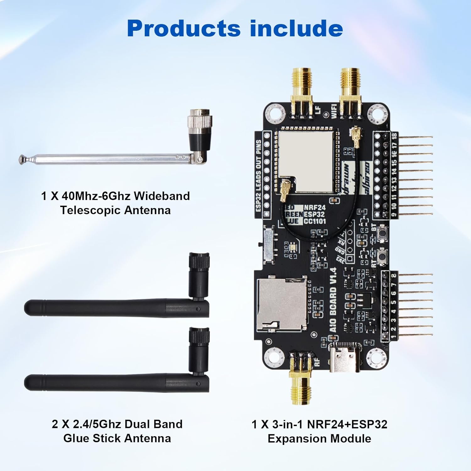 CC1101 + NRF24 + ESP32 Scheda di Espansione Flipper Zero - immagine 4