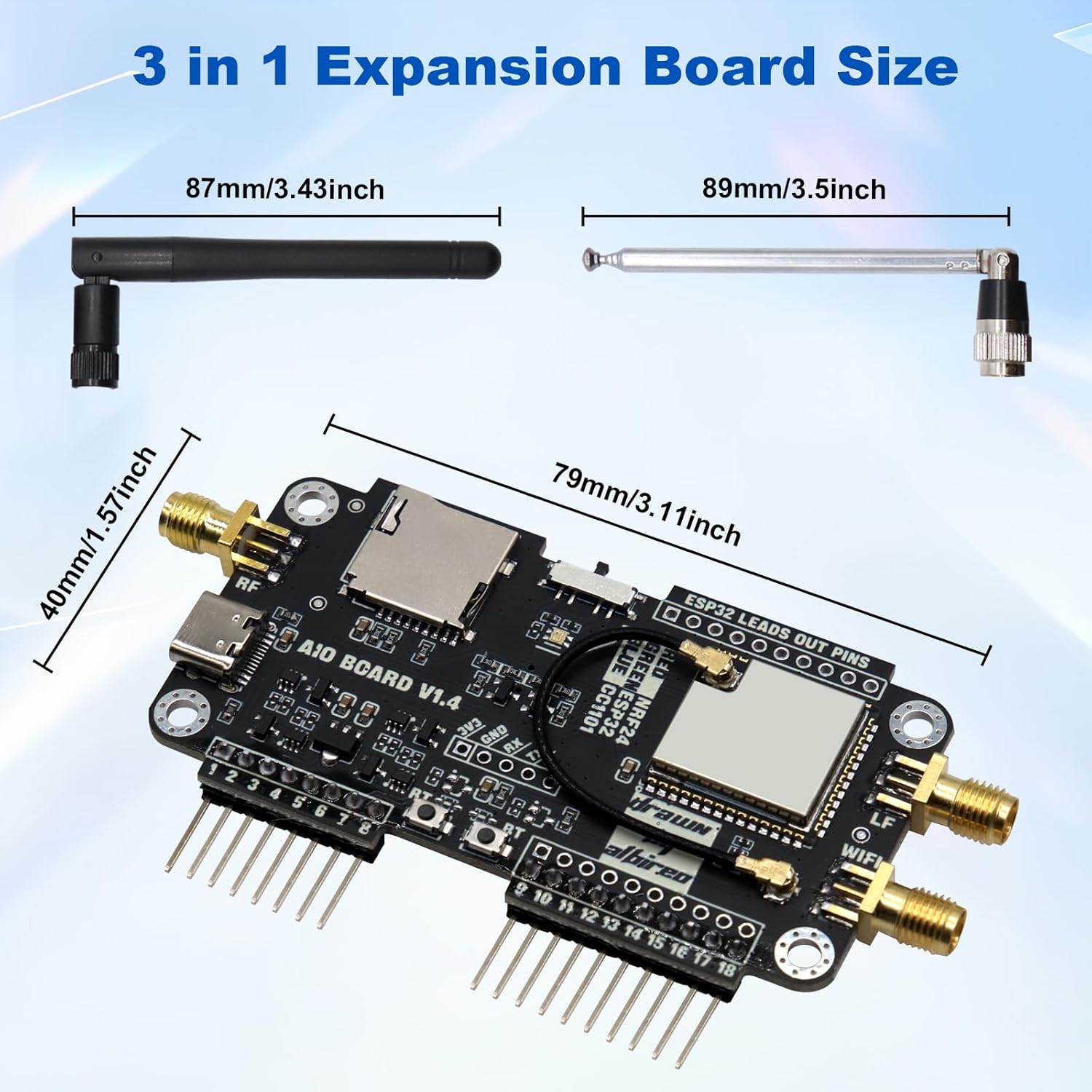 CC1101 + NRF24 + ESP32 Scheda di Espansione Flipper Zero - immagine 6