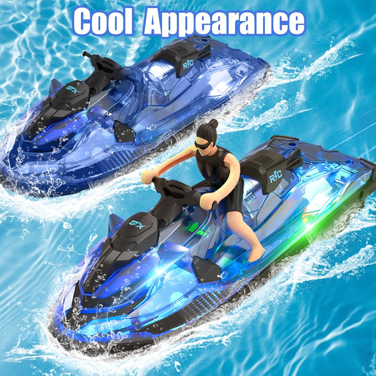 OBEST Barca Telecomandata 2.4GHz con Luci LED - immagine 3