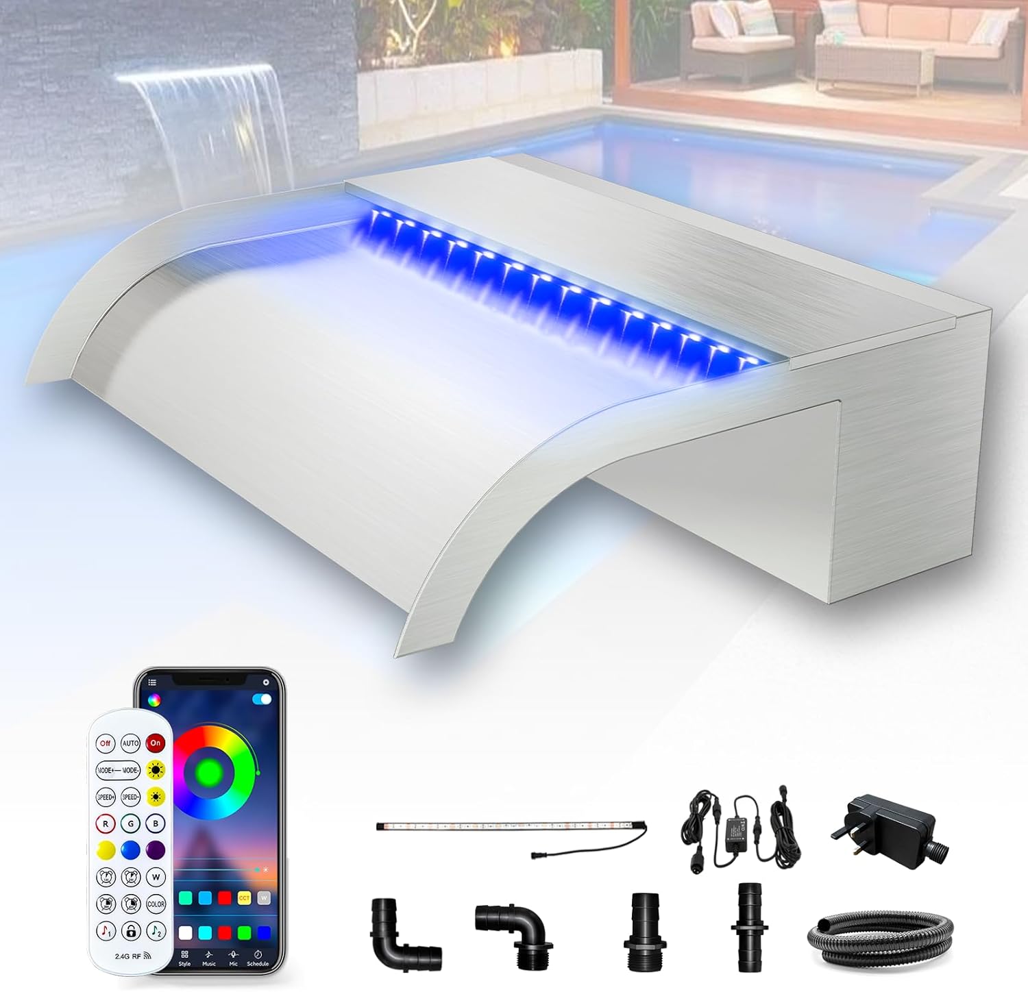 Longrun Set Lame per Stagno Acciaio Inox 304, 25,5cm - immagine 1