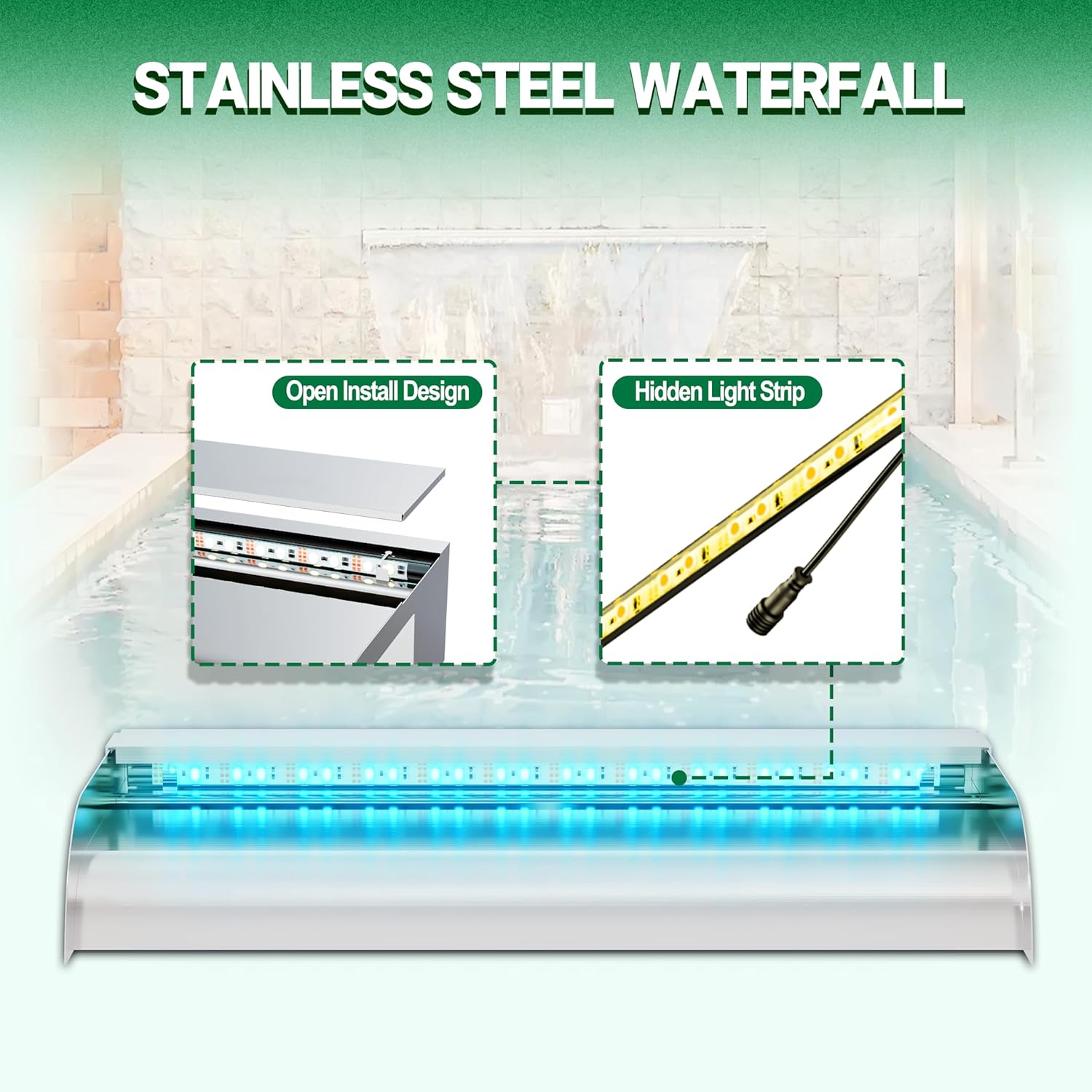 Longrun Set Lame per Stagno Acciaio Inox 304, 25,5cm - immagine 3