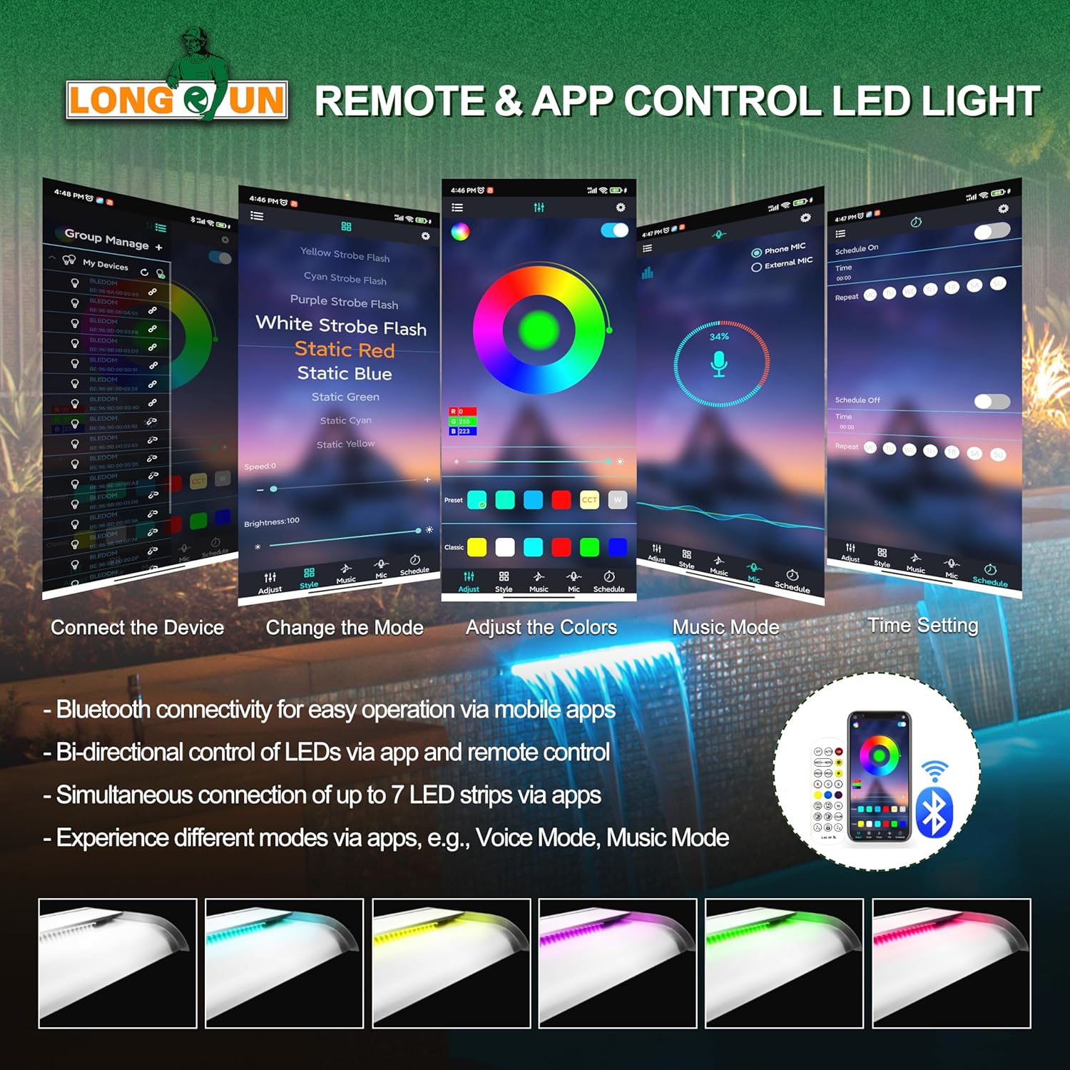 Longrun Set Lame per Stagno Acciaio Inox 304, 25,5cm - immagine 4