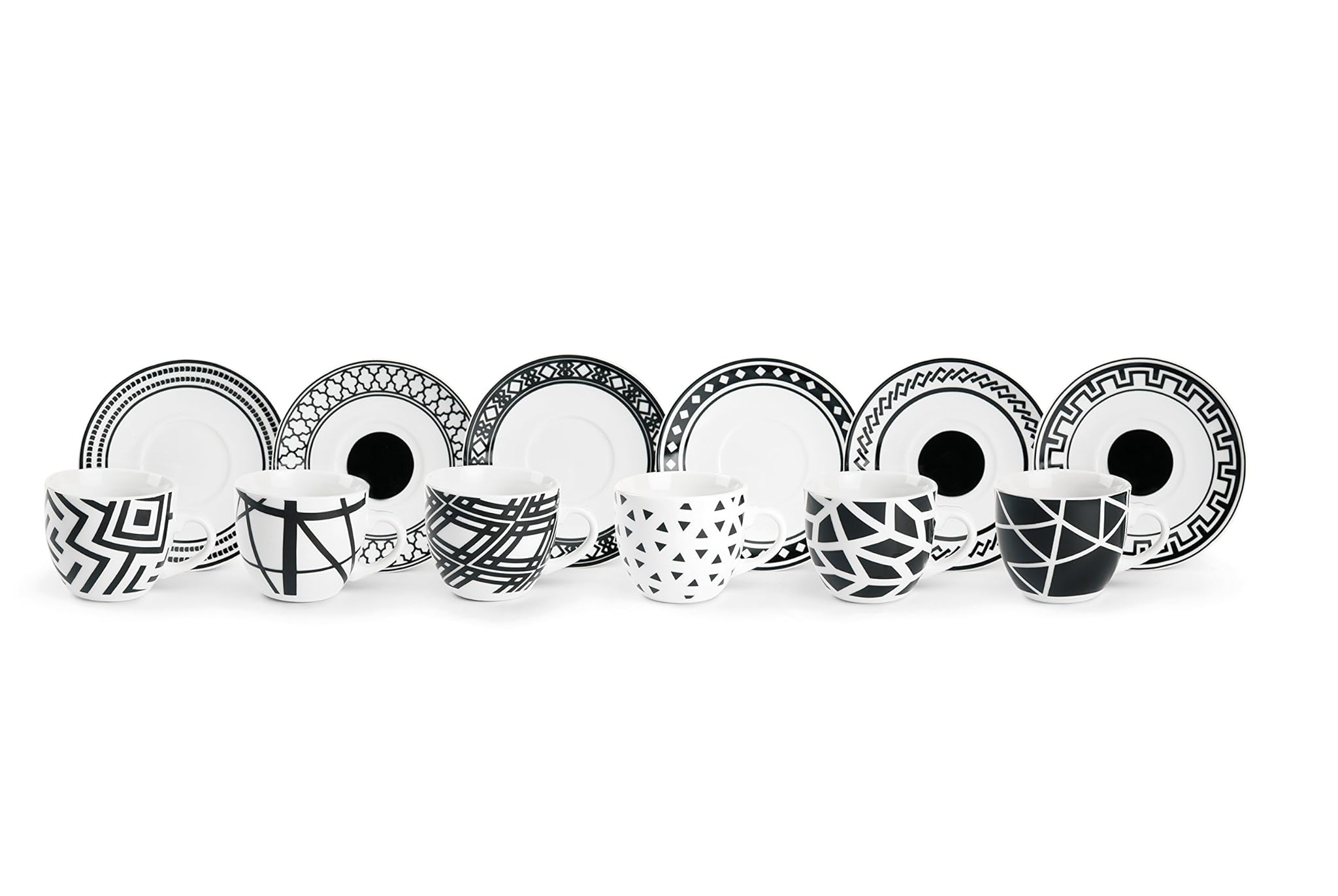 Excelsa Emily Servizio Tazzine Caffè con Piattino 12 Pezzi