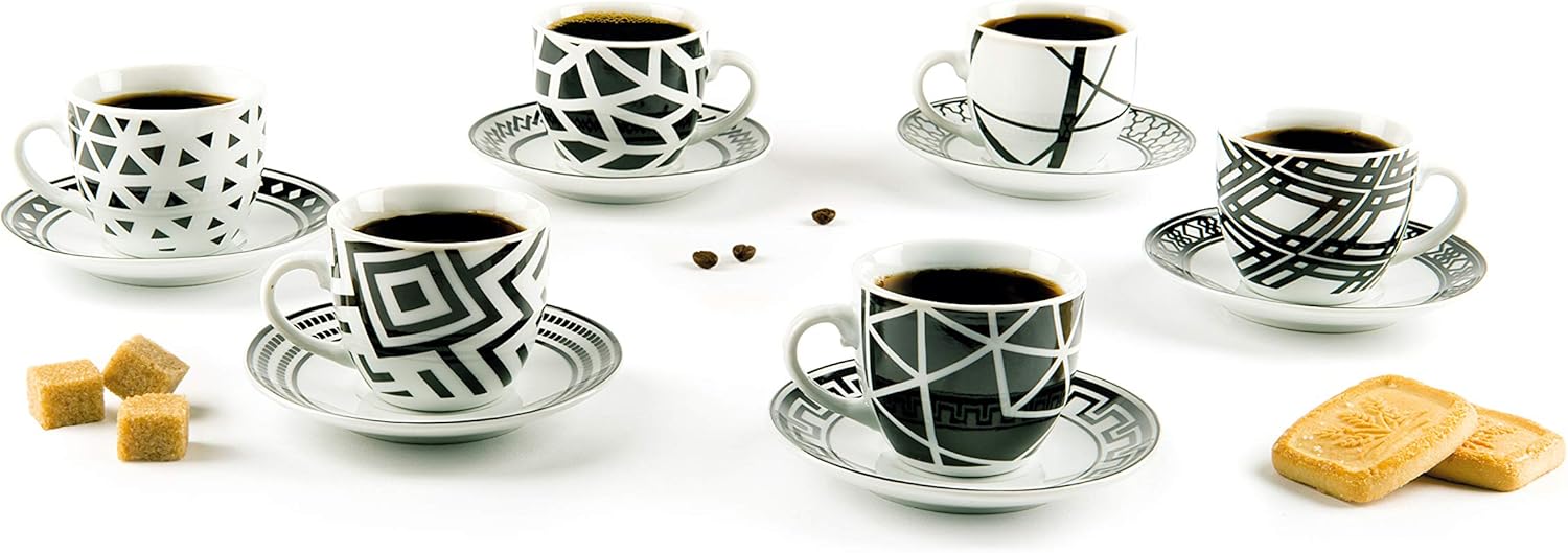 Excelsa Emily Servizio Tazzine Caffè con Piattino 12 Pezzi - immagine 2