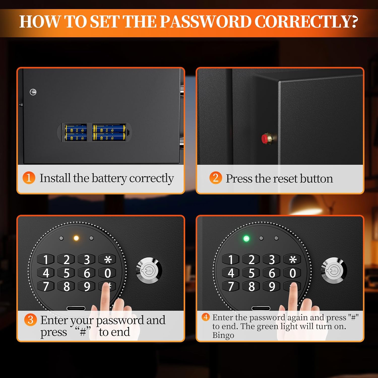 Wasjoye Cassaforte 25L con Chiave e Tastiera Digitale - immagine 4