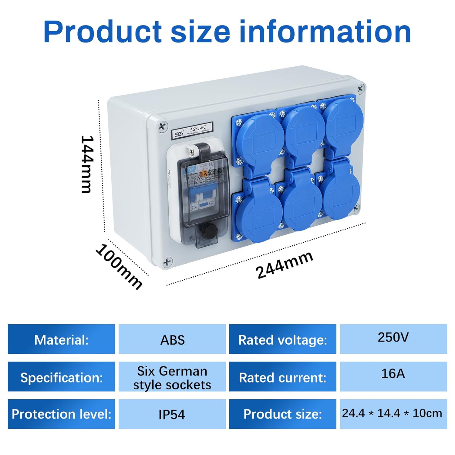 Distributore Corrente da Cantiere 16A IP54 - immagine 4