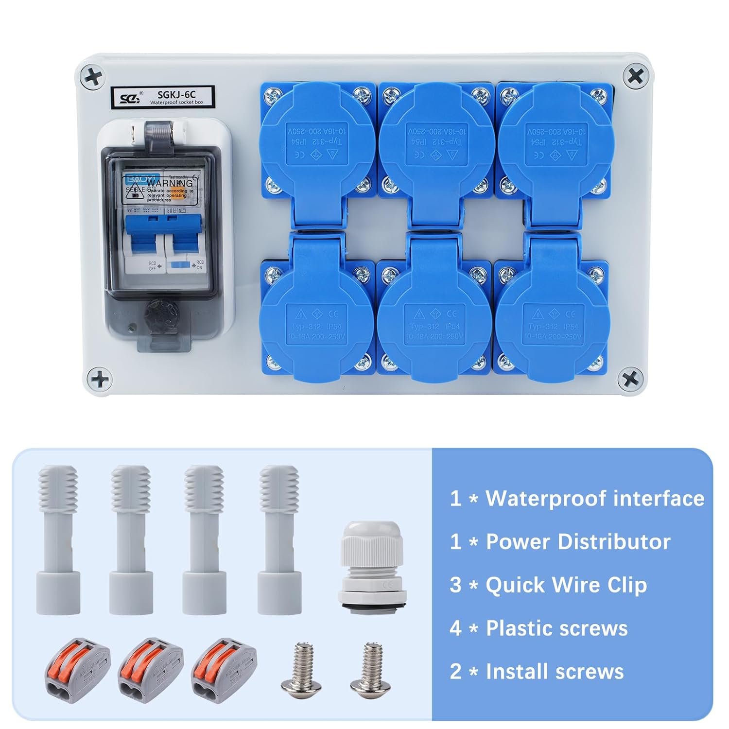Distributore Corrente da Cantiere 16A IP54 - immagine 7