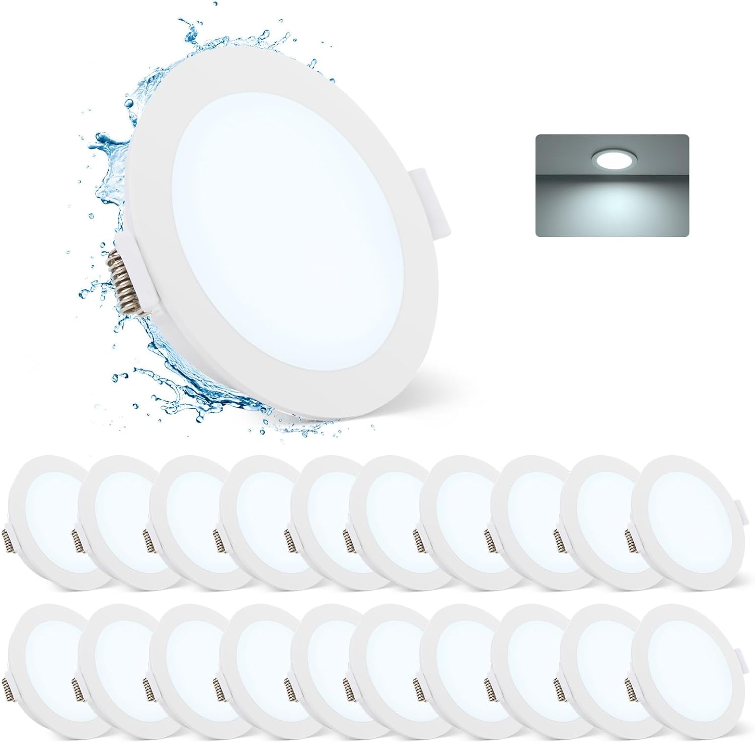 Gr4tec Faretti LED da Incasso IP65, Set da 20 - immagine 1