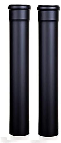 Tubo scarico pellet NERO Lineare per canna fumaria D100mm (D100mm H500 PZ2)