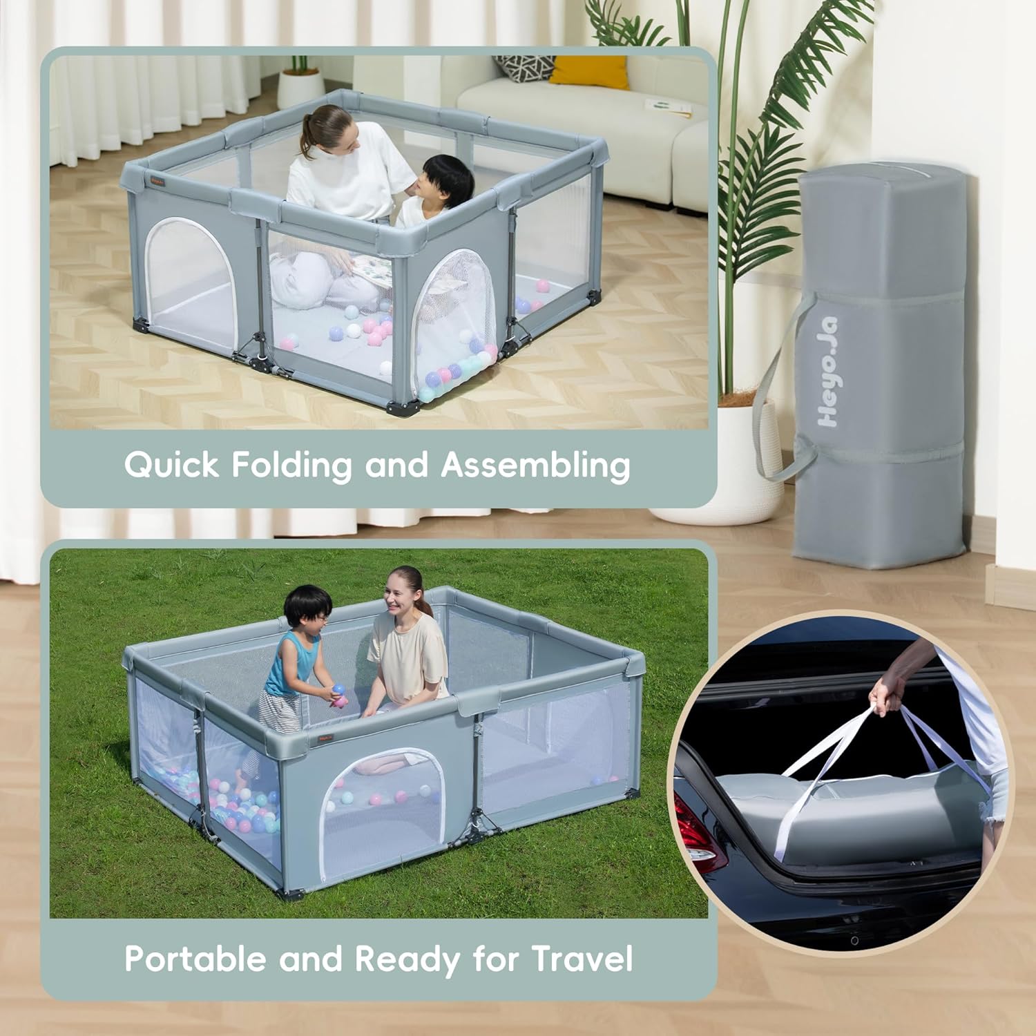 Box per Bambini Heyo.ja Pieghevole e Portatile - immagine 3