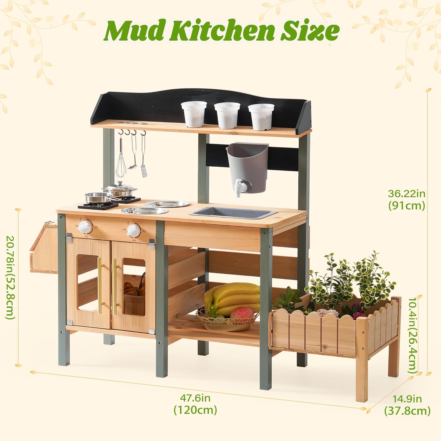Robud Cucina Matsch per Bambini in Legno Naturale - immagine 6