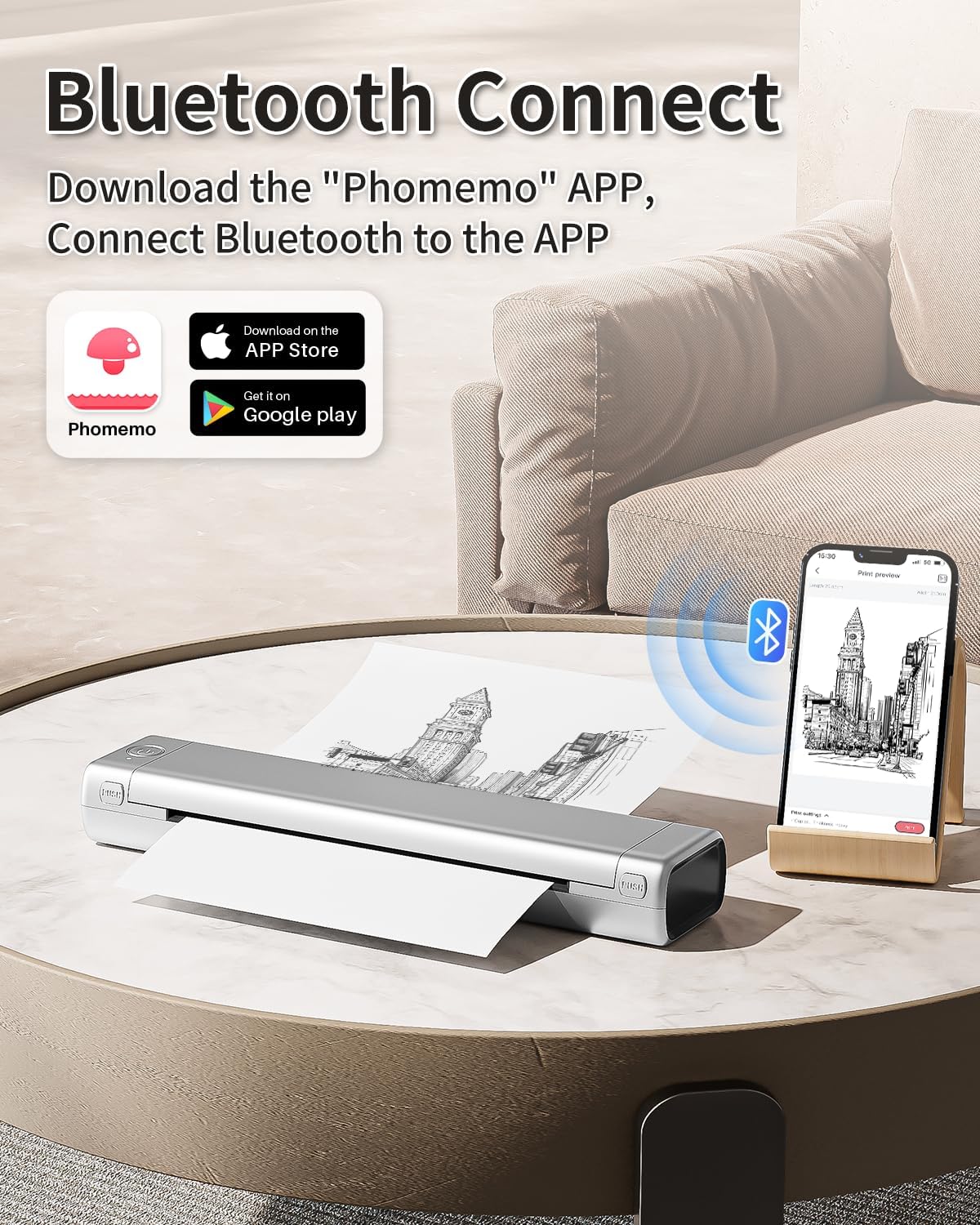 Phomemo M08F Stampante Portatile A4 Senza Fili - immagine 2