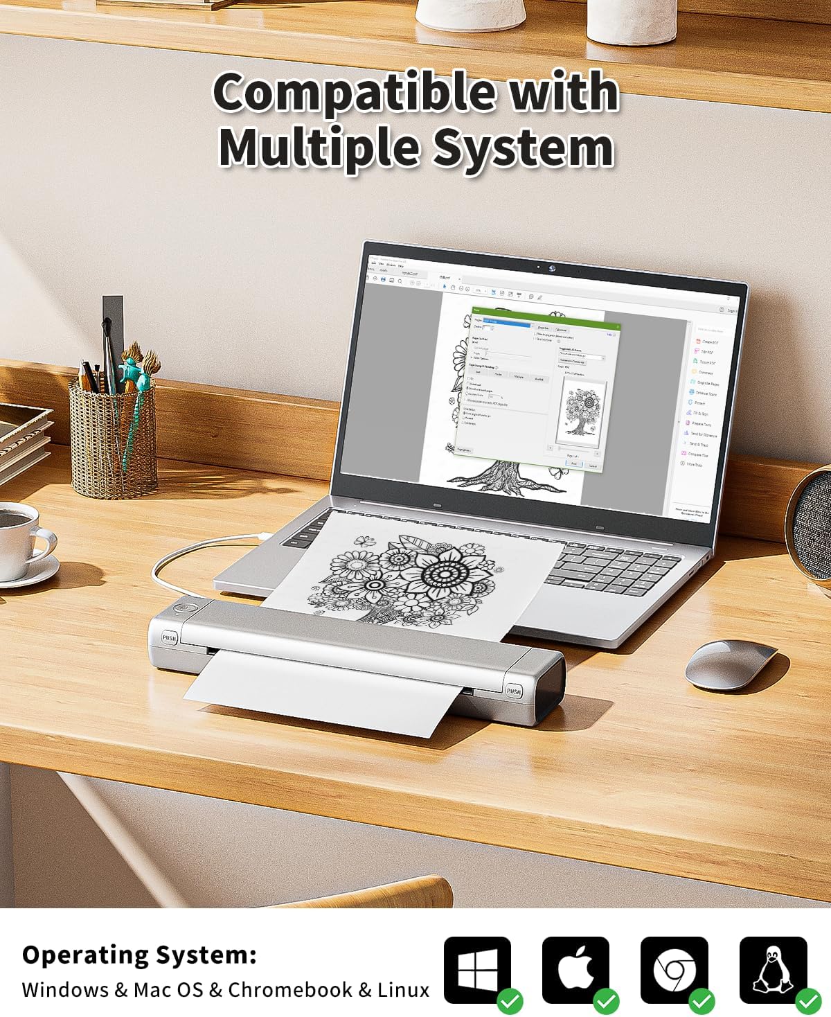 Phomemo M08F Stampante Portatile A4 Senza Fili - immagine 3