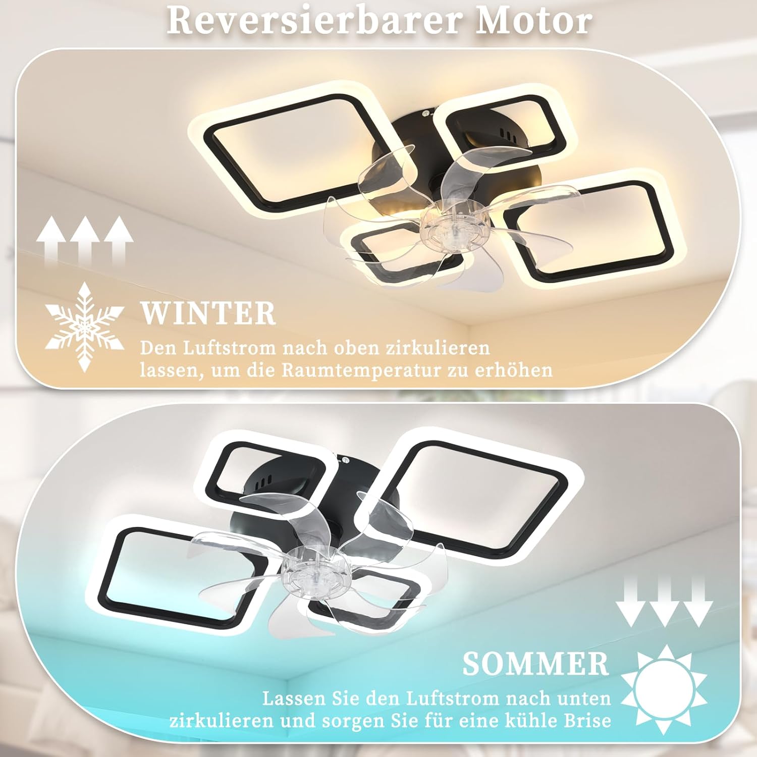 Miir Ventilatore Da Soffitto Con Luce 65W, Nero - immagine 4