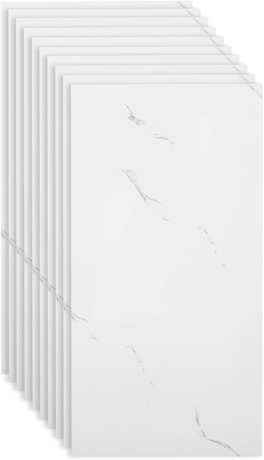 Pannelli da Parete Autoadesivi in PVC Effetto Marmo (10 pz)