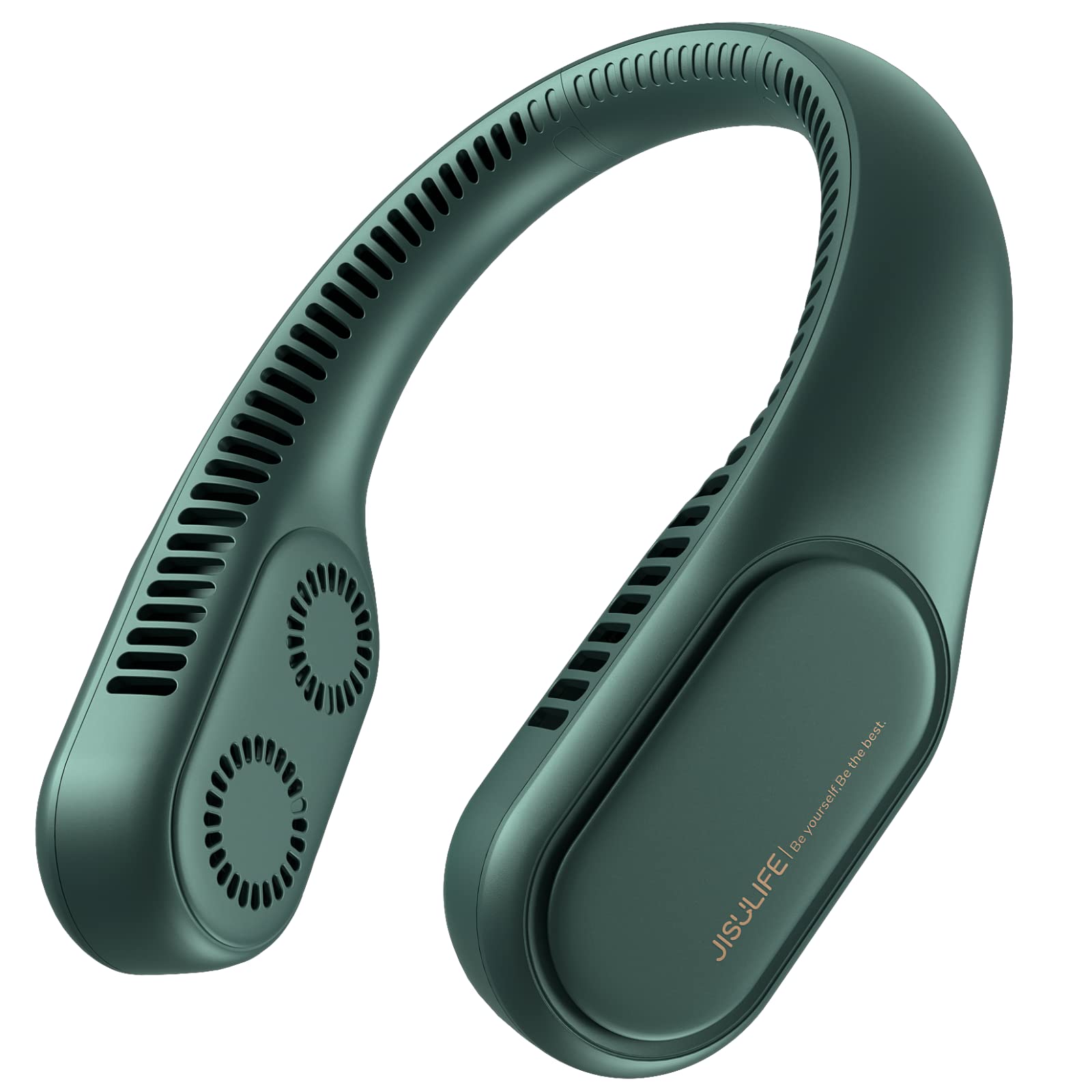 Jisulife Quattro Turbo Ventilatore da Collo Ricaricabile, Verde