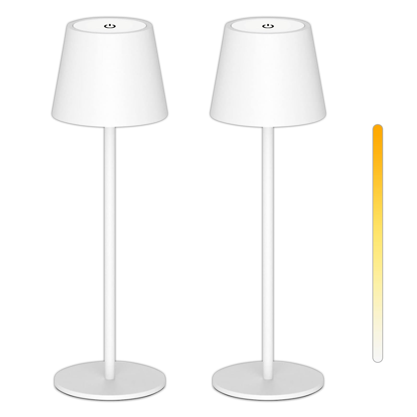 ANTELA Lampada da Tavolo LED Senza Fili Ricaricabile, 2 Pezzi