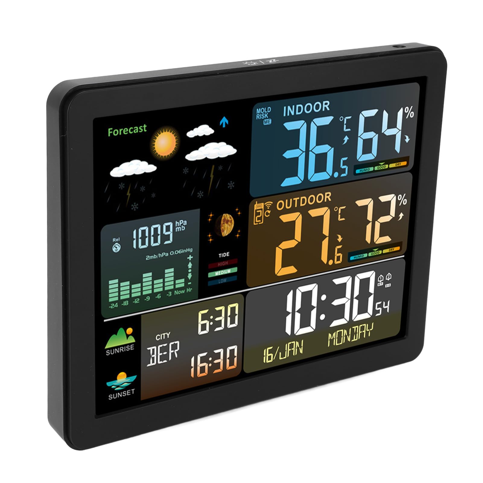 Stazione Meteorologica DIGITALE Display LCD Un Colori Termometro