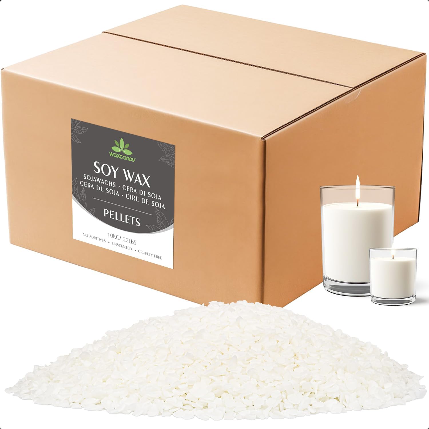 Waxcanpy Cera di Soia per Candele 10 kg