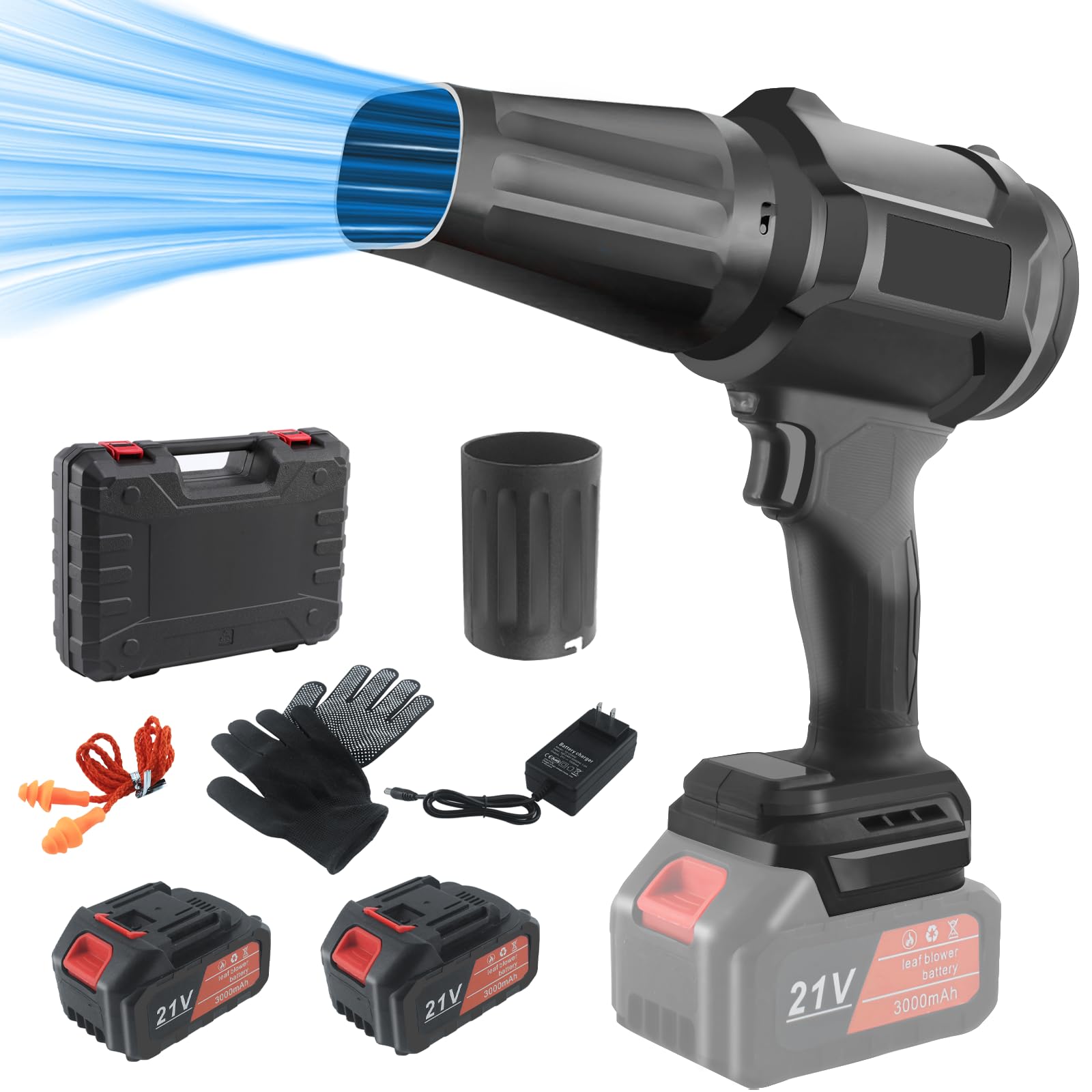 Soffiatore a Batteria Turbo con 2 Batterie 21V
