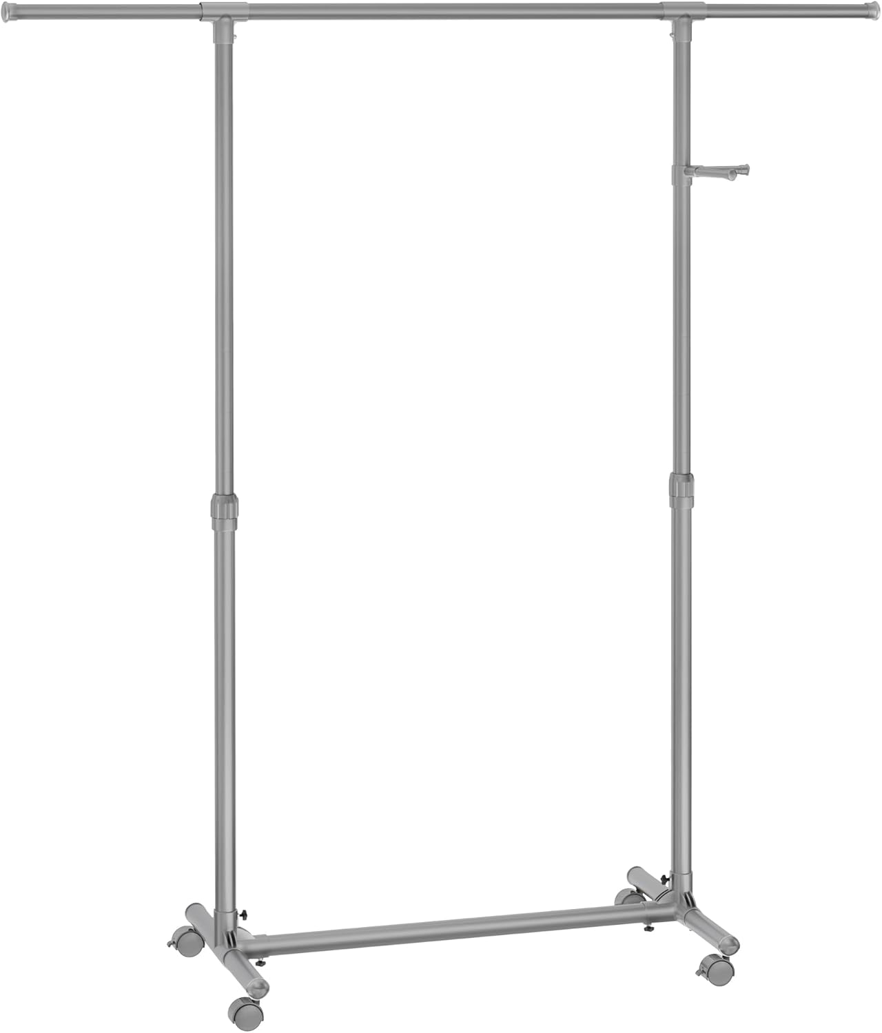 Songmics Stand Appendiabiti con Ruote, Grigio Tortora - immagine 1