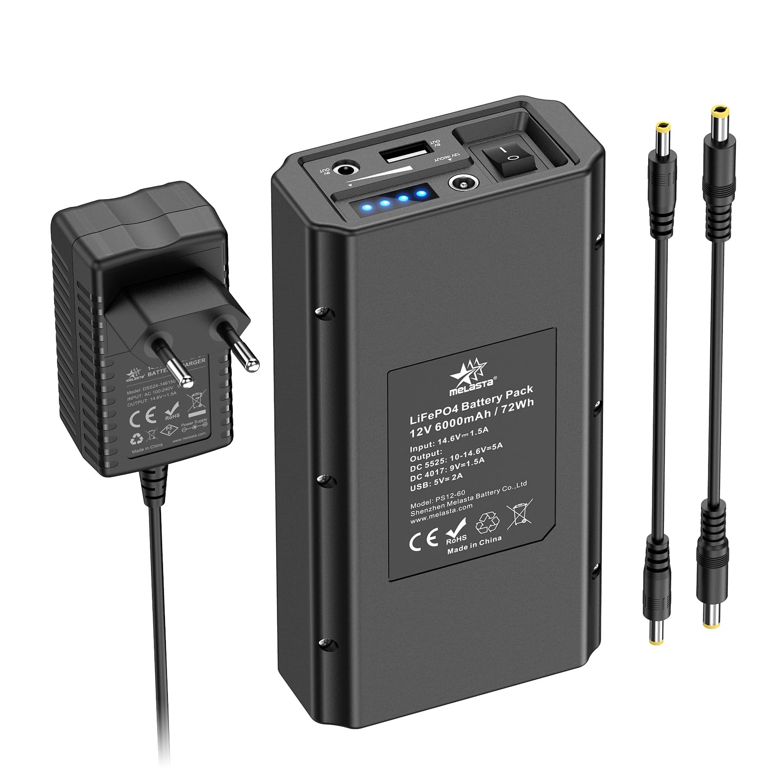 Melasta Power Bank LiFePO4 6000mAh con Caricabatterie