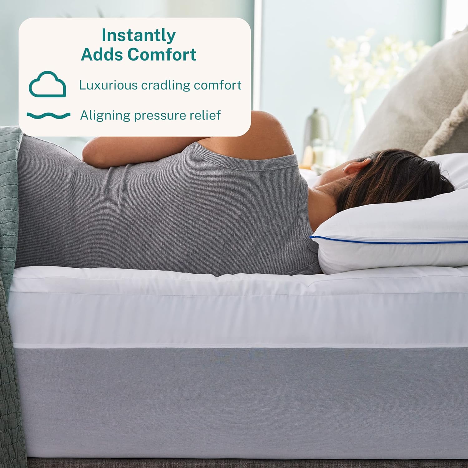Sleep Innovations Coprimaterasso Memory Foam 10,2 cm - immagine 2