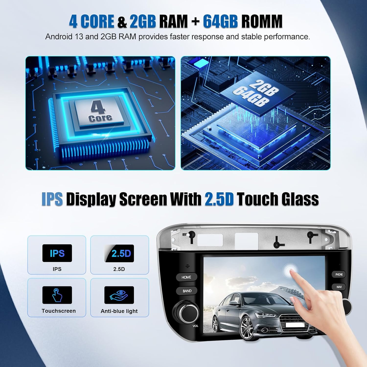 Sixwin Autoradio Android 13 per Fiat Punto 2012-2015 - immagine 4