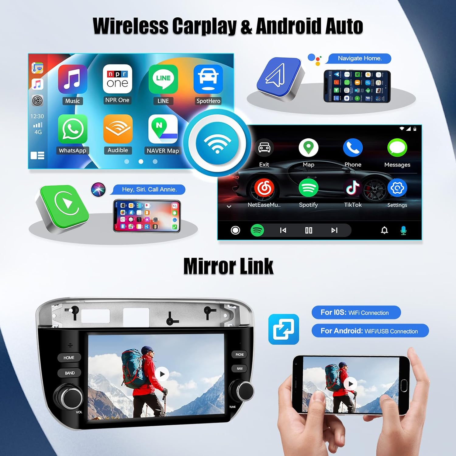 Sixwin Autoradio Android 13 per Fiat Punto 2012-2015 - immagine 5