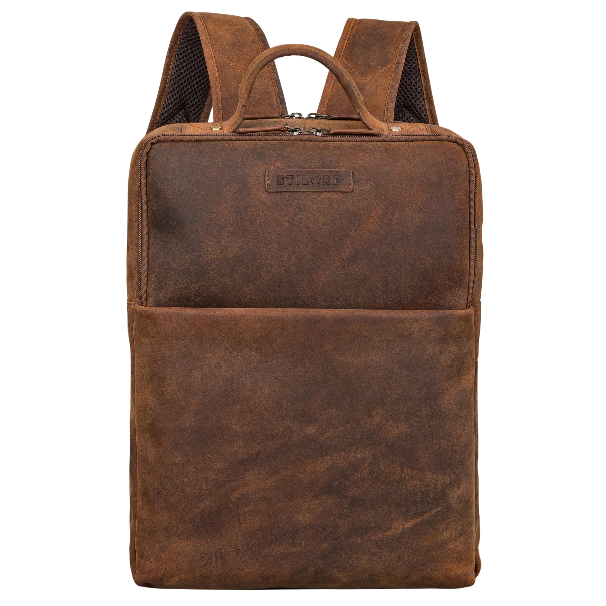STILORD 'Noé' Zaino Ufficio Elegante in Cuoio