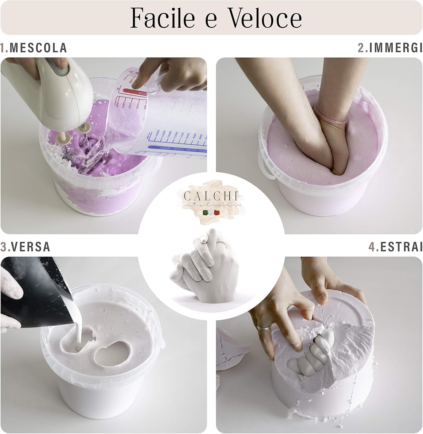 Calchi Italiani® Kit Calco Mani Coppia Premium - immagine 3