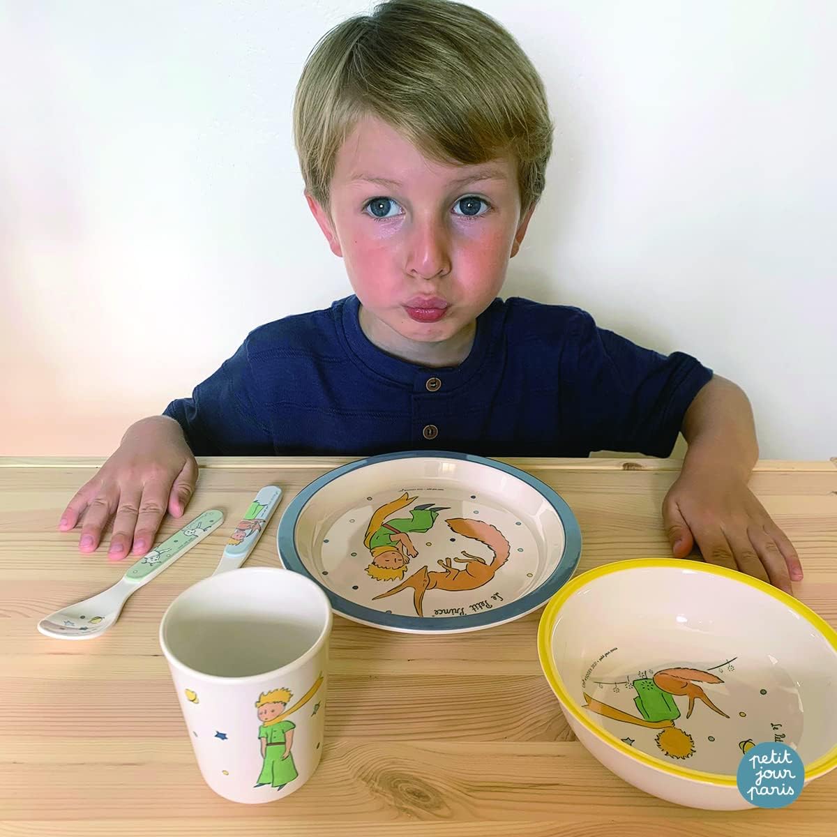 CONFEZIONE REGALO 5 PEZZI IL PICCOLO PRINCIPE BLU - immagine 3