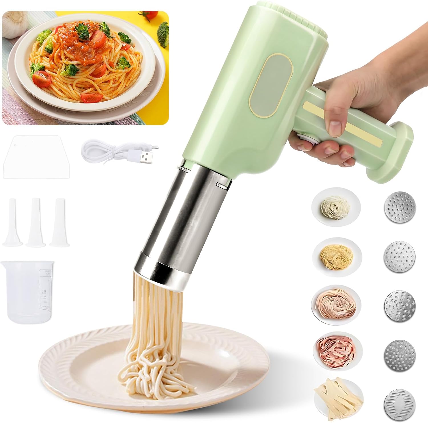 Macchina per Pasta Elettrica Portatile 2600 mAh