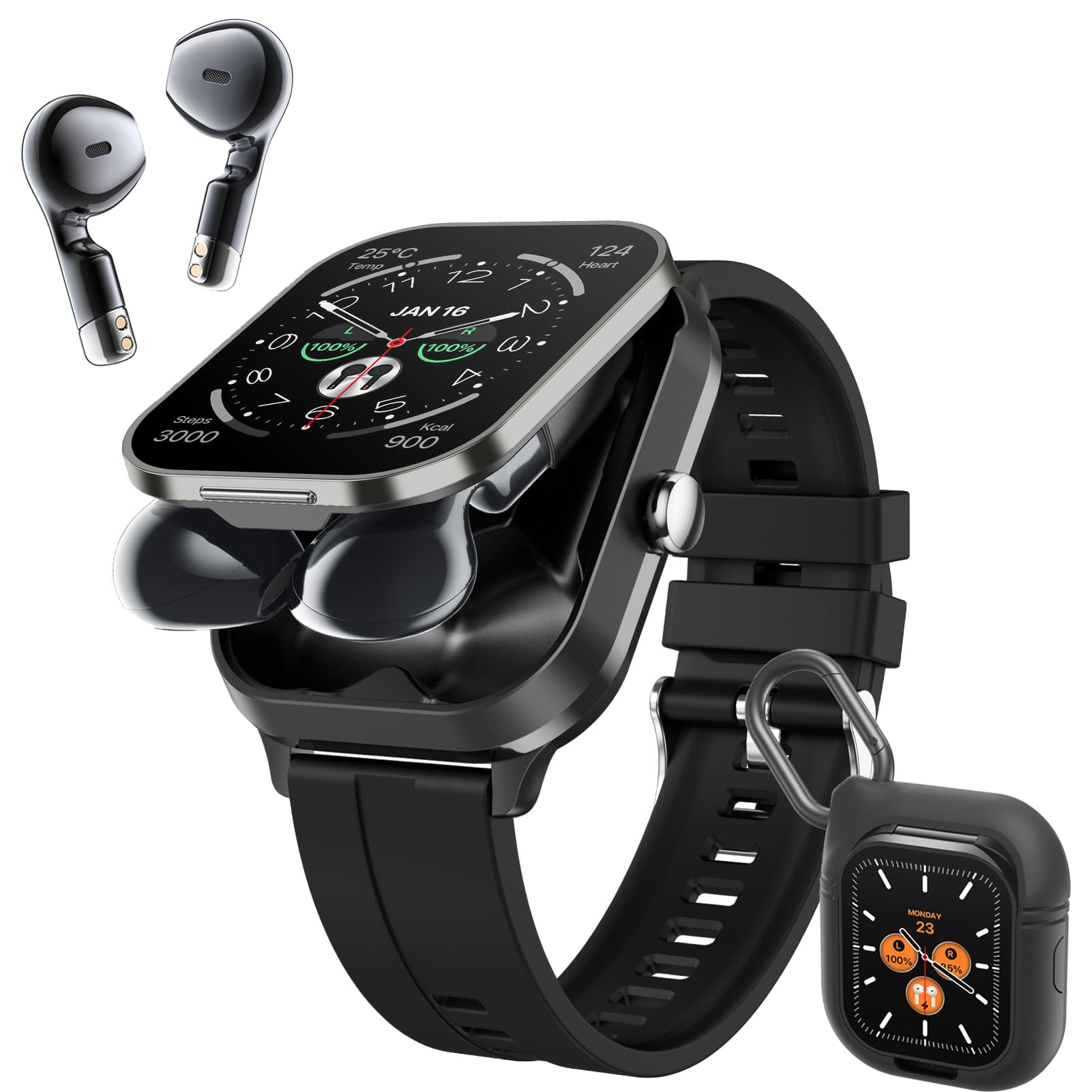 Smartwatch e Auricolari 2 in 1 - Schermo HD 2,01"