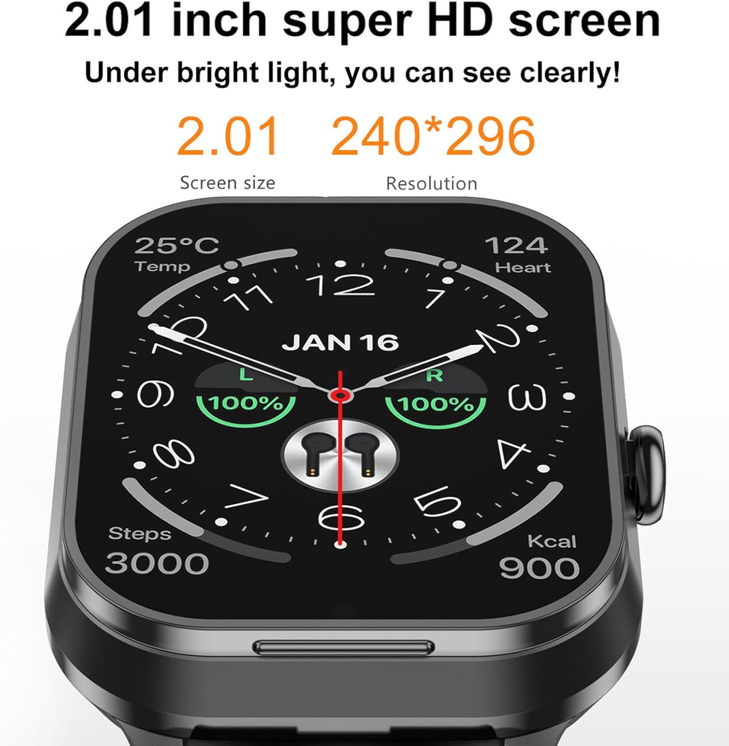 Smartwatch e Auricolari 2 in 1 - Schermo HD 2,01" - immagine 3