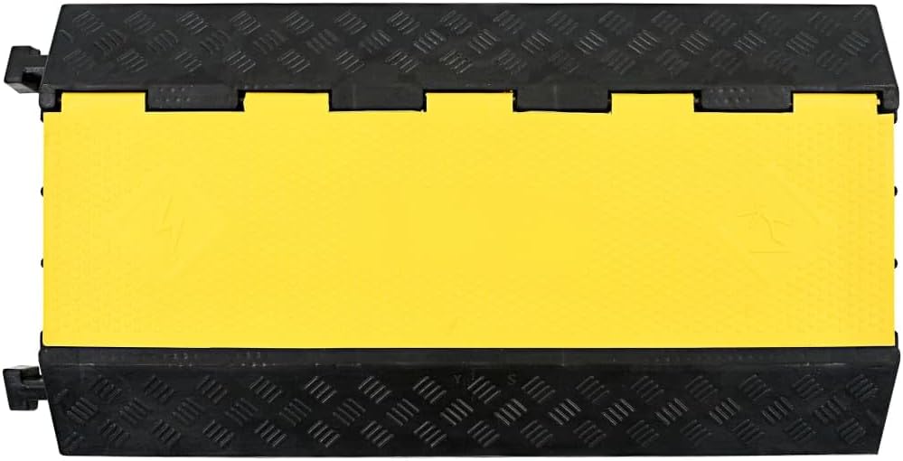 vidaXL Dosso Passacavi con 3 Canali in Gomma 93 cm Modulare Guida Cavi Cavetti - immagine 2