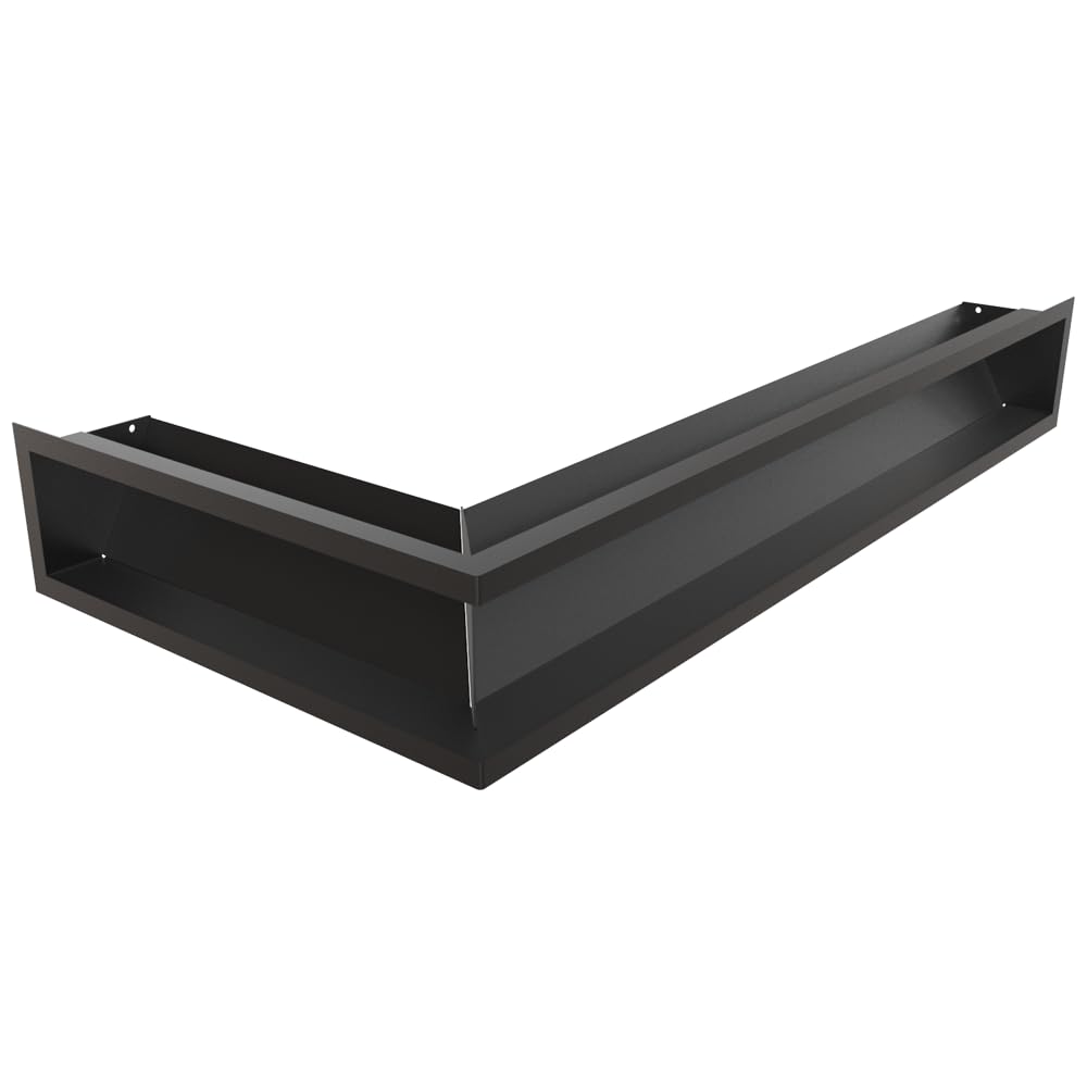 Kratki LUFT Griglia Ventilazione Angolare Nera 12x80x40cm