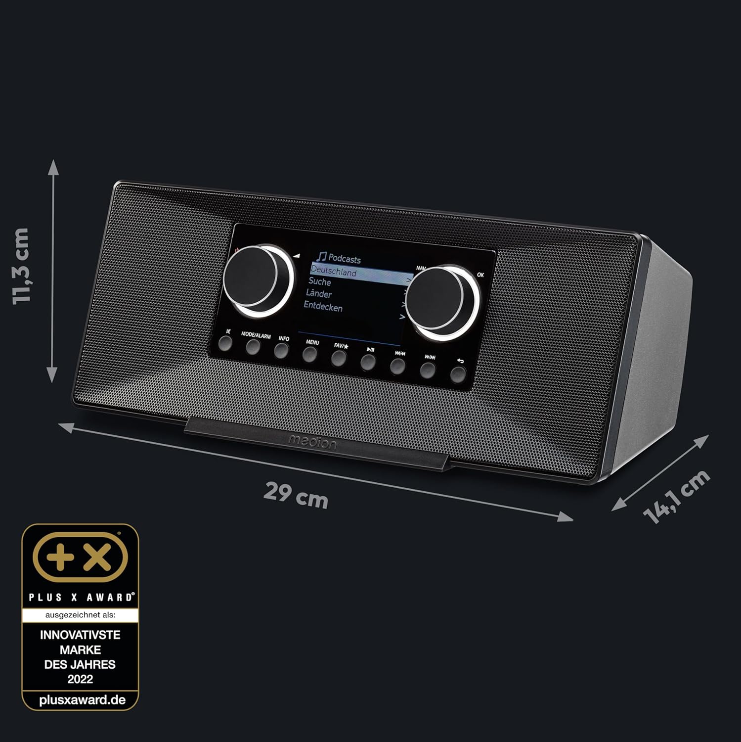 Medion P85333 Radio Internet con Dab+, Nero - immagine 7