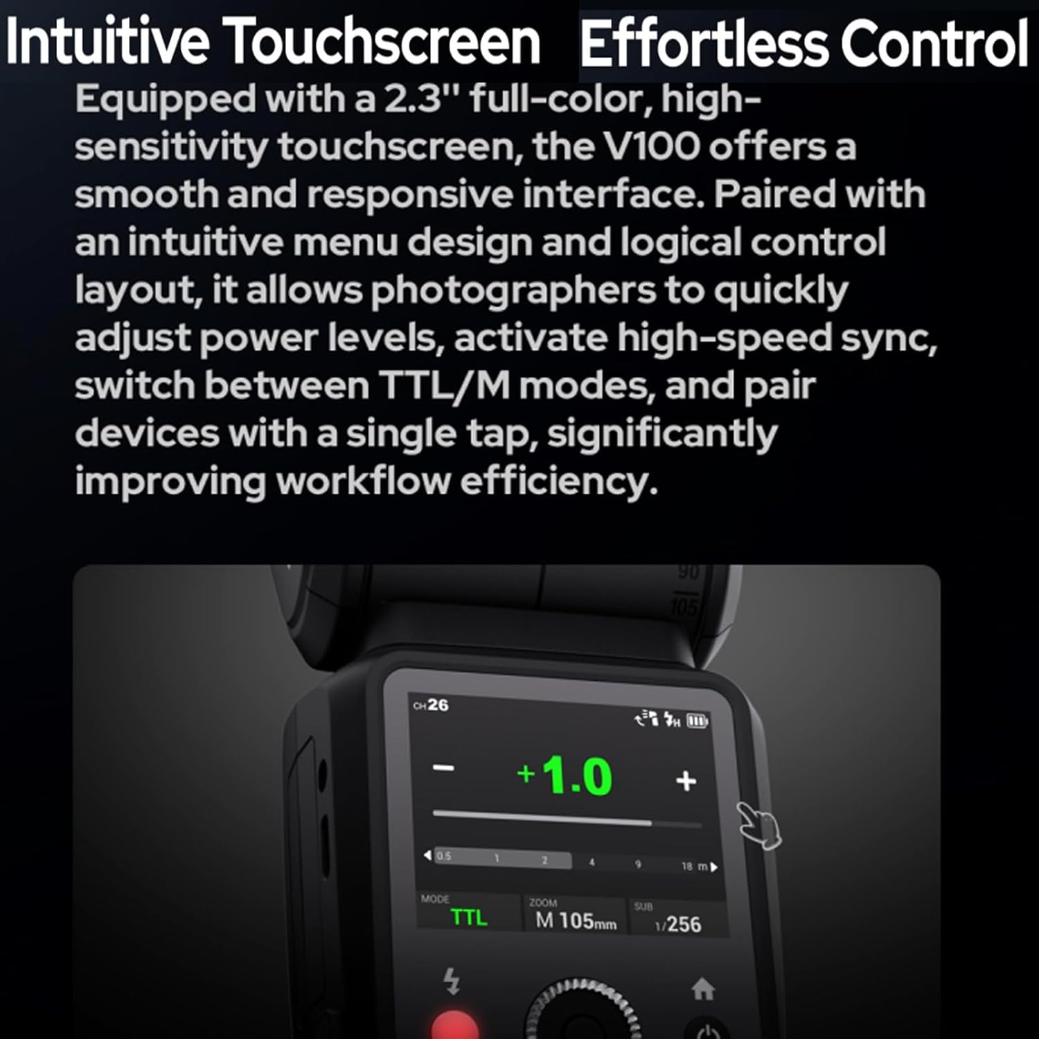 Godox V100C Flash TTL 100W per Canon EOS - immagine 5