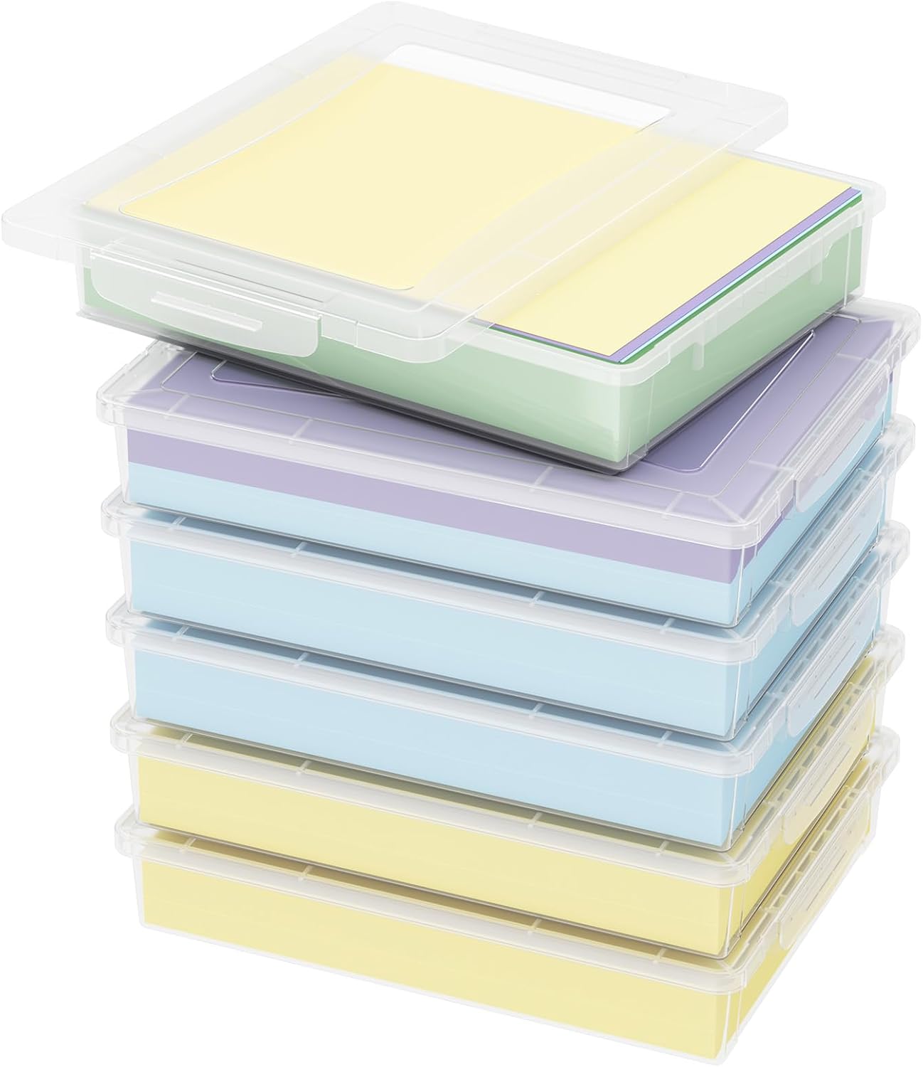 Lifewit Set 6 Scatole Plastica con Coperchio, Trasparente - immagine 1