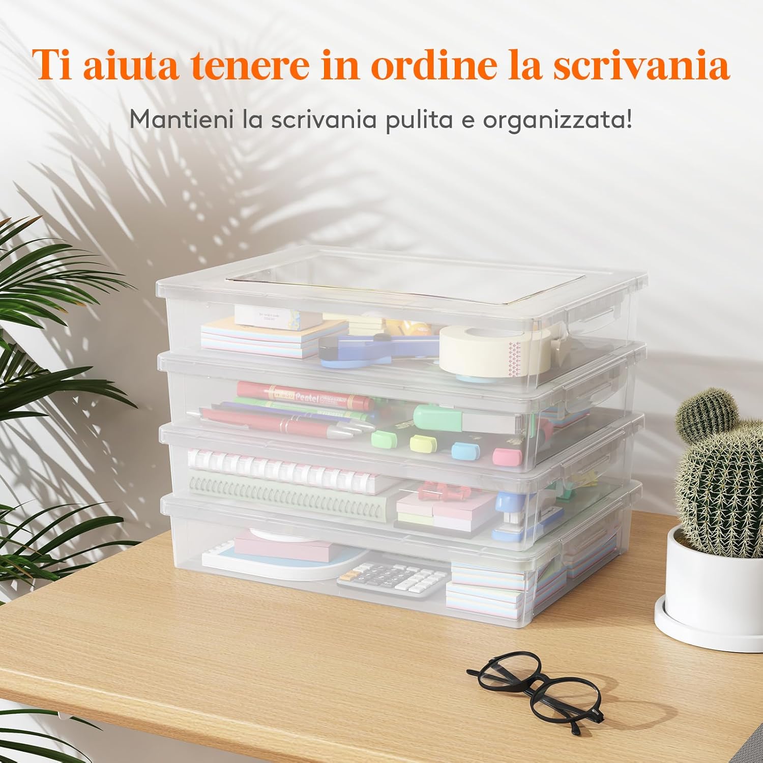 Lifewit Set 6 Scatole Plastica con Coperchio, Trasparente - immagine 8
